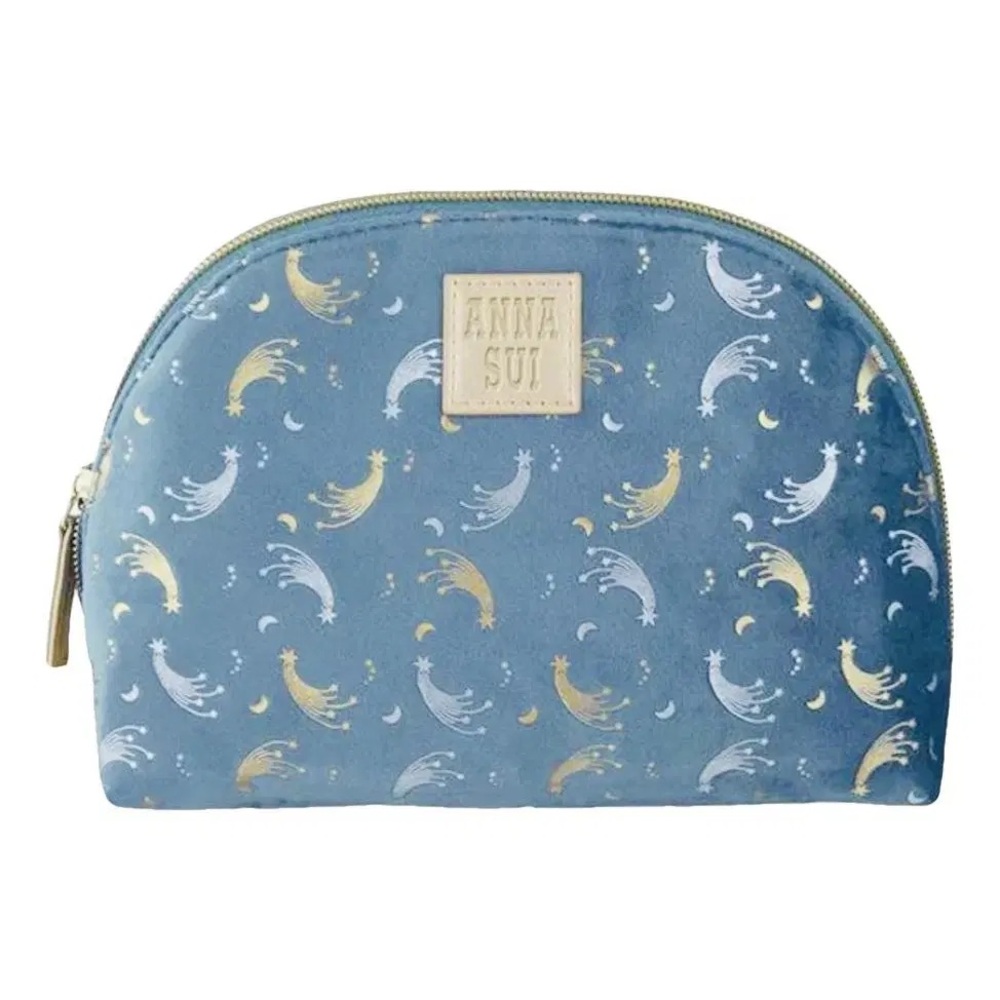 NWT Anna Sui Velvet Metallic Cosmetic Bag